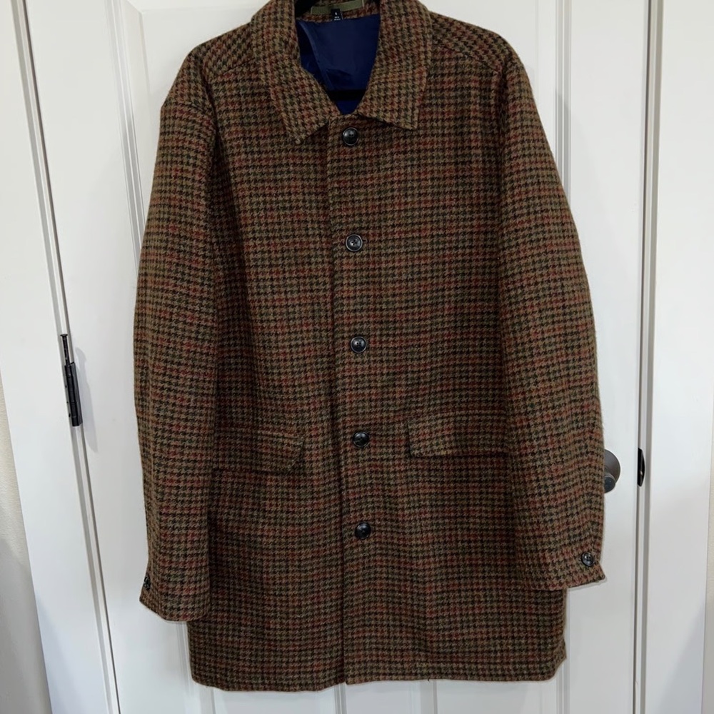 Bonobos x Moon Heritage Wool Car Coat Houndstooth England Tweed Jacket